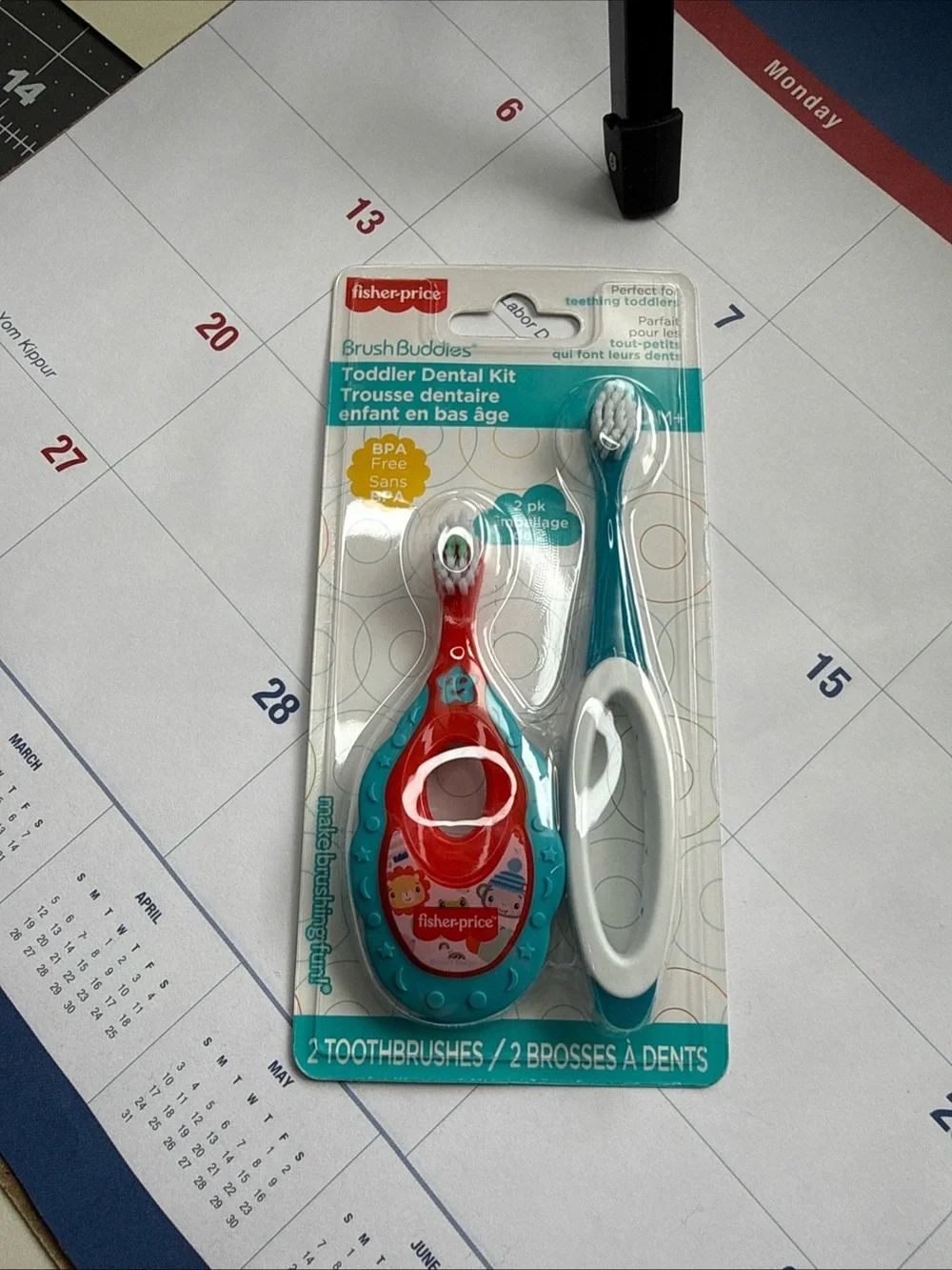 Fisher-Price Toddler Brush Set - Red & Teal